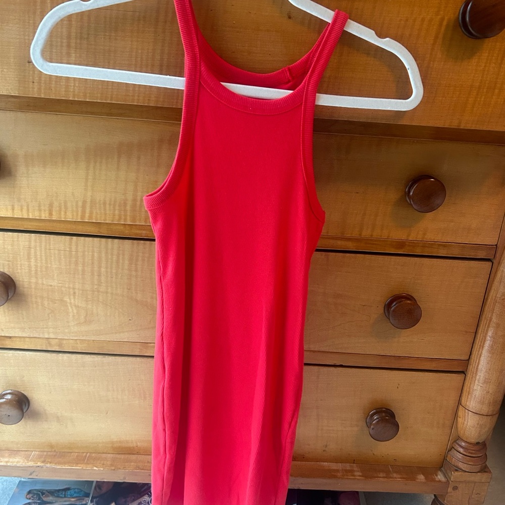Sleeveless Red Tank Dress